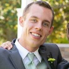 Tim in a tux, headshot